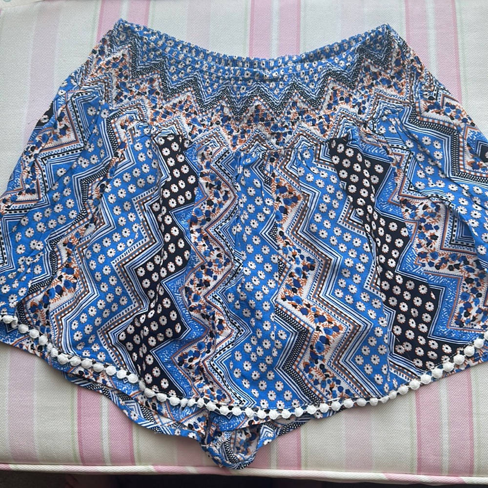 L’atiste Blue Tribal Print Shorts